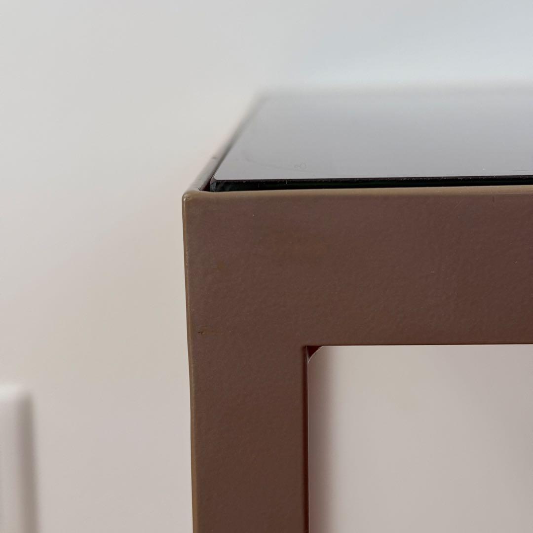 希少　パモウナ　サイドテーブル　ガラステーブル　モダンインテリア　ディスプレイ台