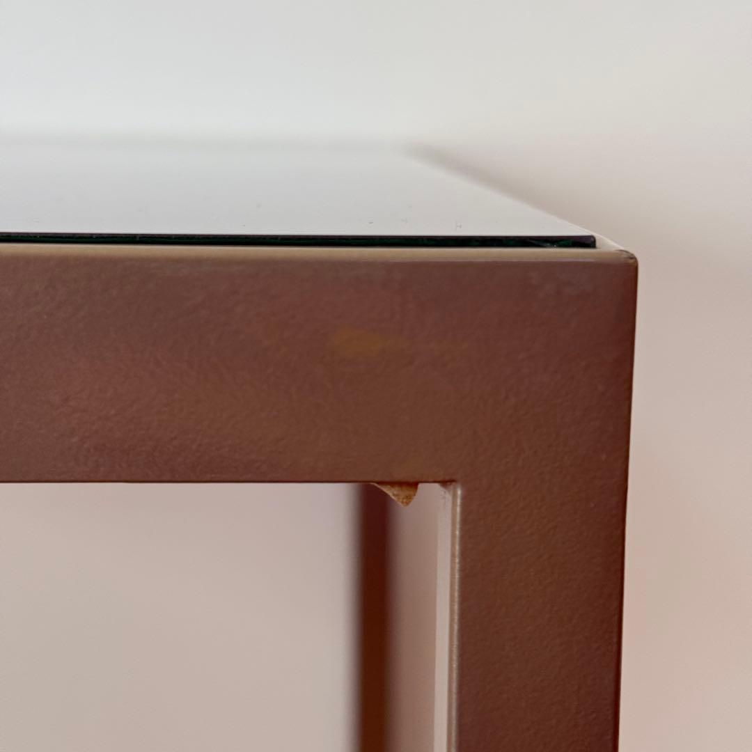 希少　パモウナ　サイドテーブル　ガラステーブル　モダンインテリア　ディスプレイ台