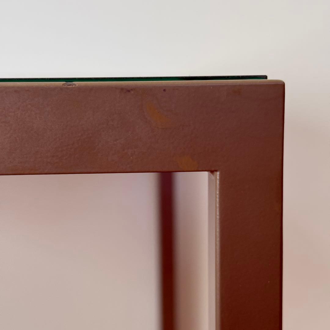 希少　パモウナ　サイドテーブル　ガラステーブル　モダンインテリア　ディスプレイ台