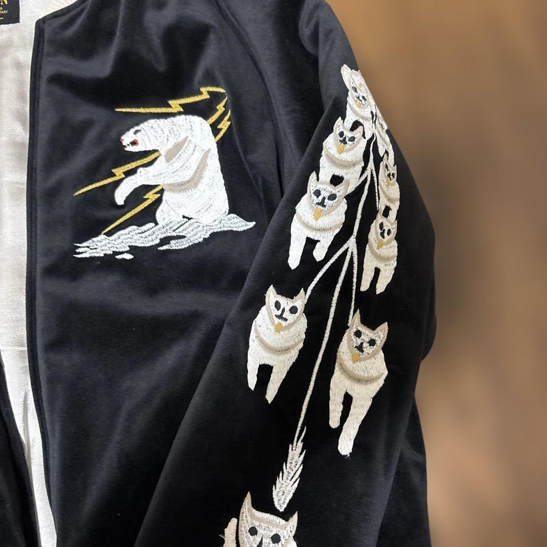 ヒューストン 別珍 スーベニア ジャケット スカジャン アラスカ 白熊刺繍