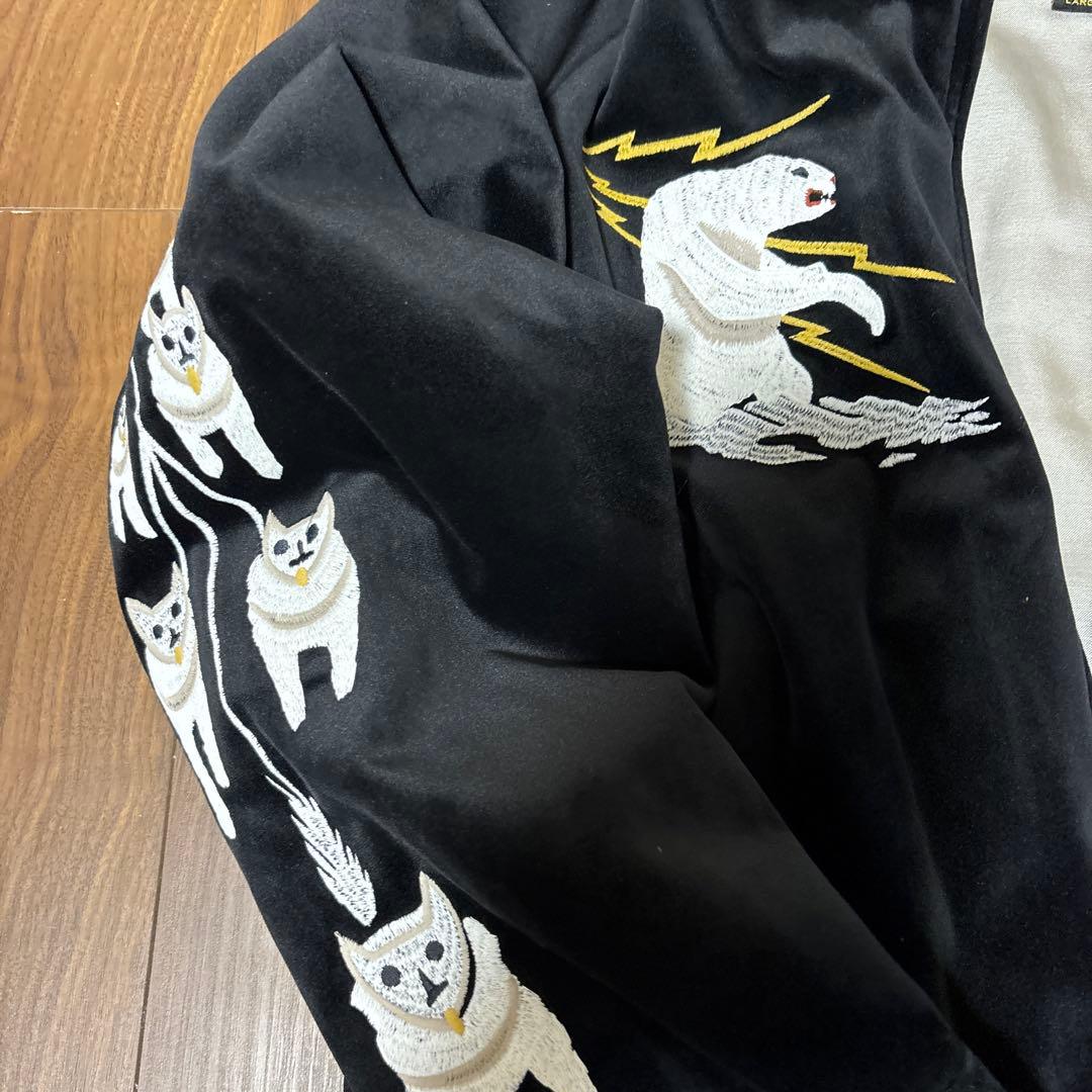 ヒューストン 別珍 スーベニア ジャケット スカジャン アラスカ 白熊刺繍