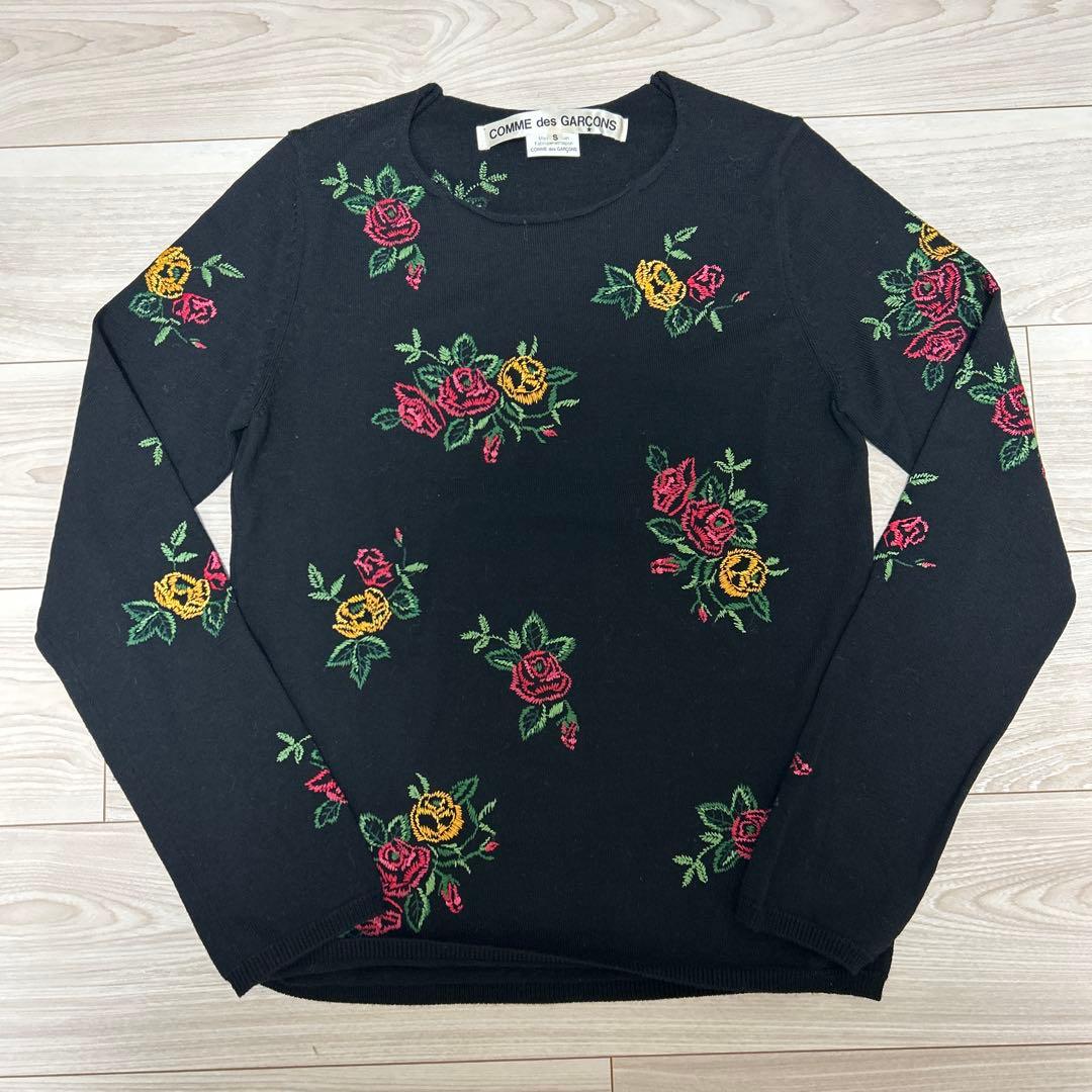 COMME des GARCONS コムデギャルソン　花柄刺繍ニット