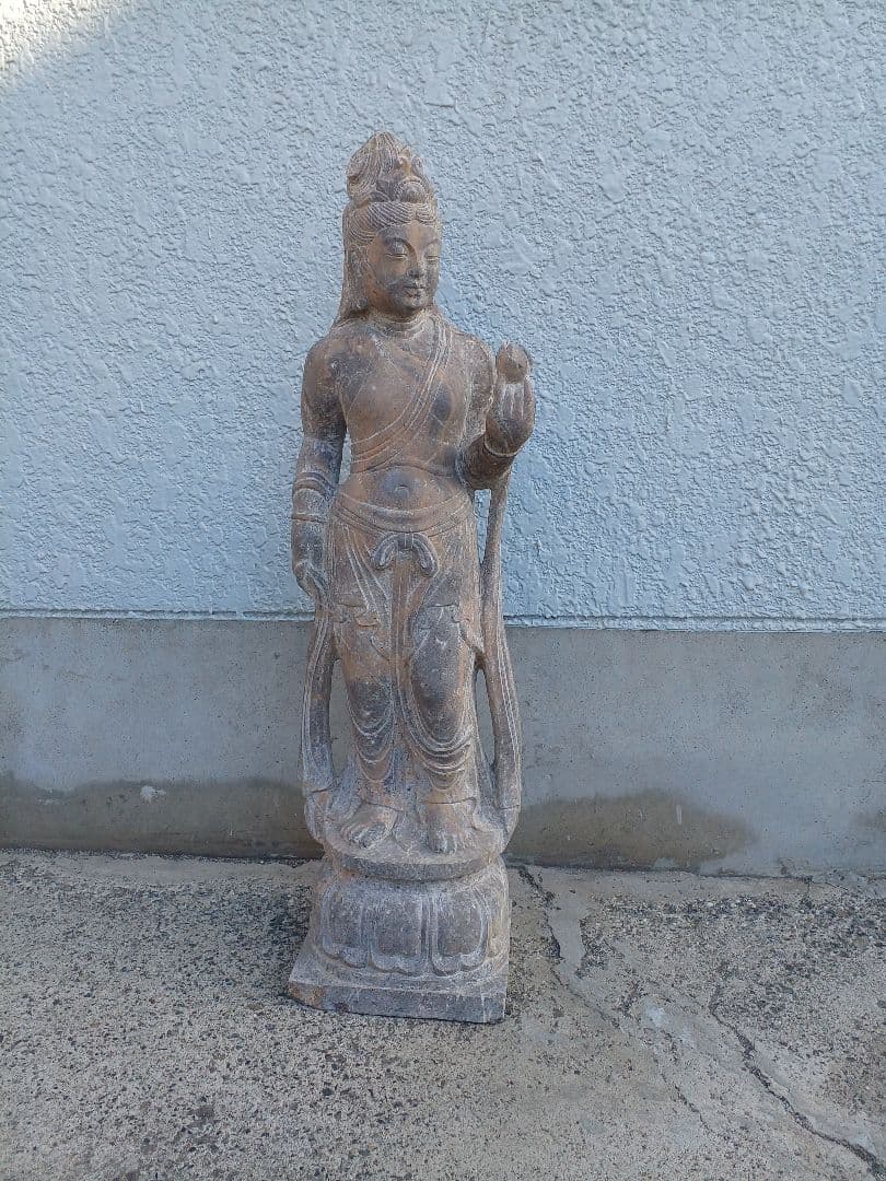 ロ*ン様 石仏　高さ約78cm　重さ約30キロ超