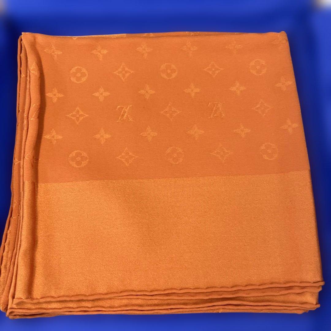 【未使用品】Louis Vuitton ルイヴィトン オレンジ シルクスカーフ