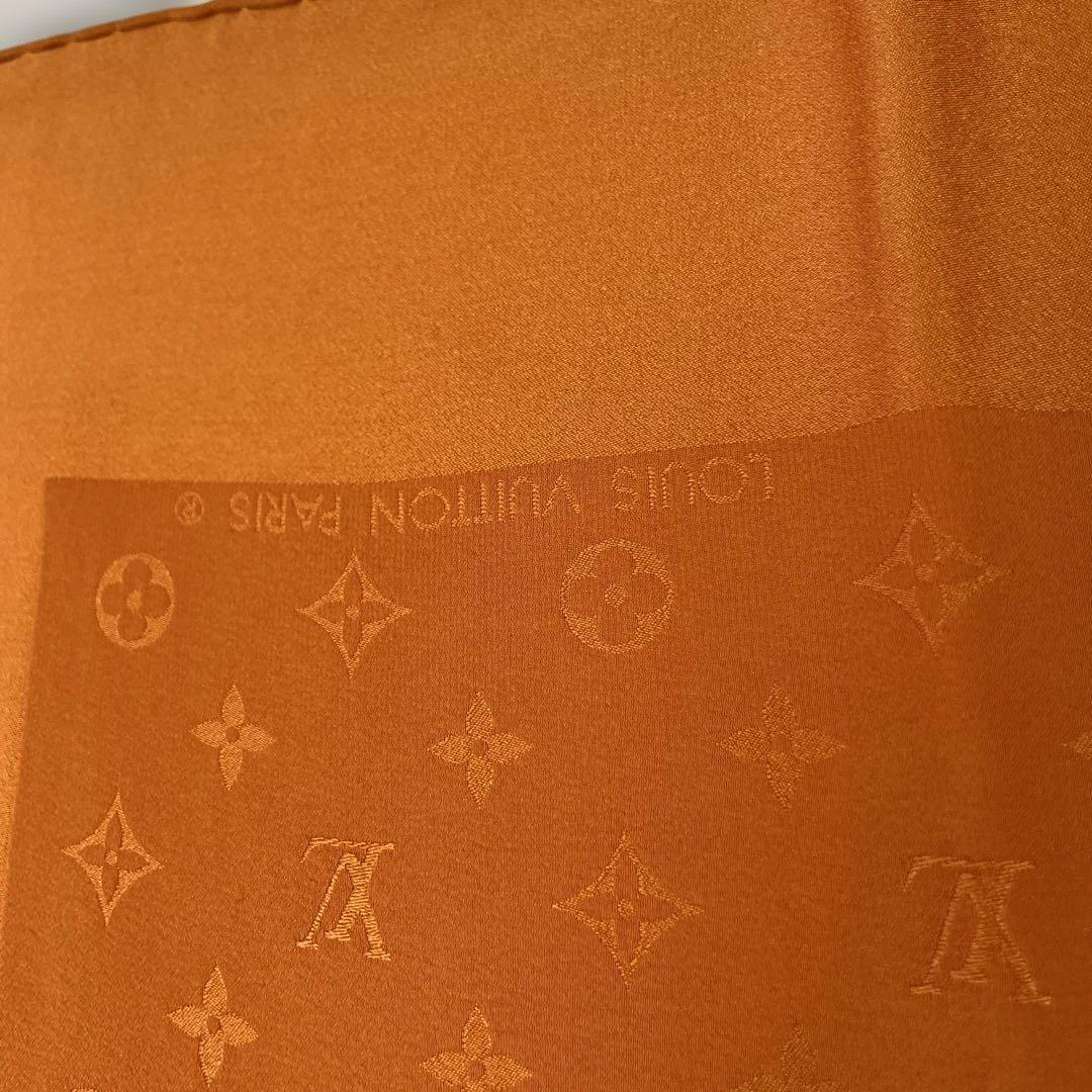 【未使用品】Louis Vuitton ルイヴィトン オレンジ シルクスカーフ