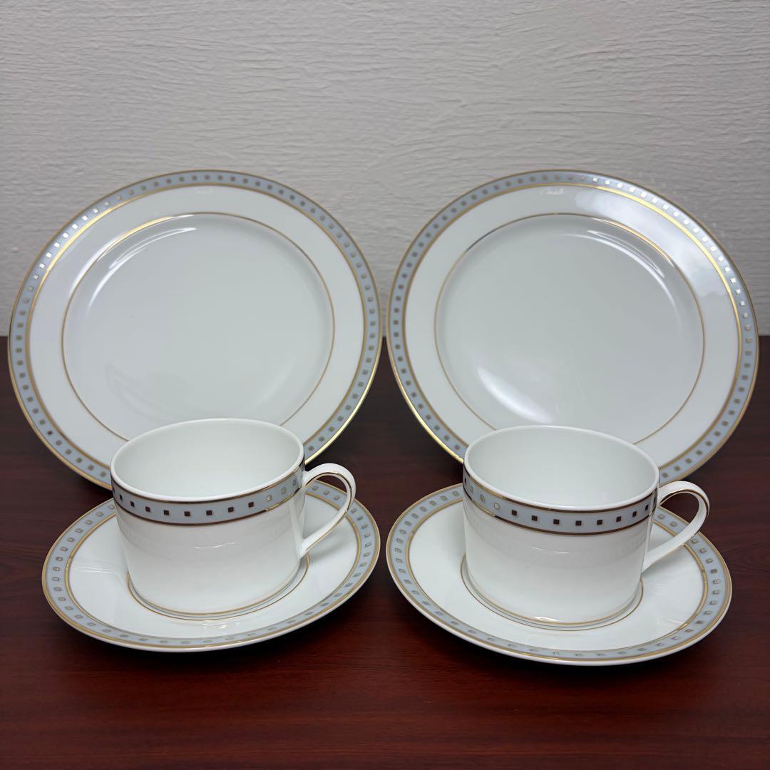 Christofle BABYLONE カップソーサー2客＋プレート2枚 計6点