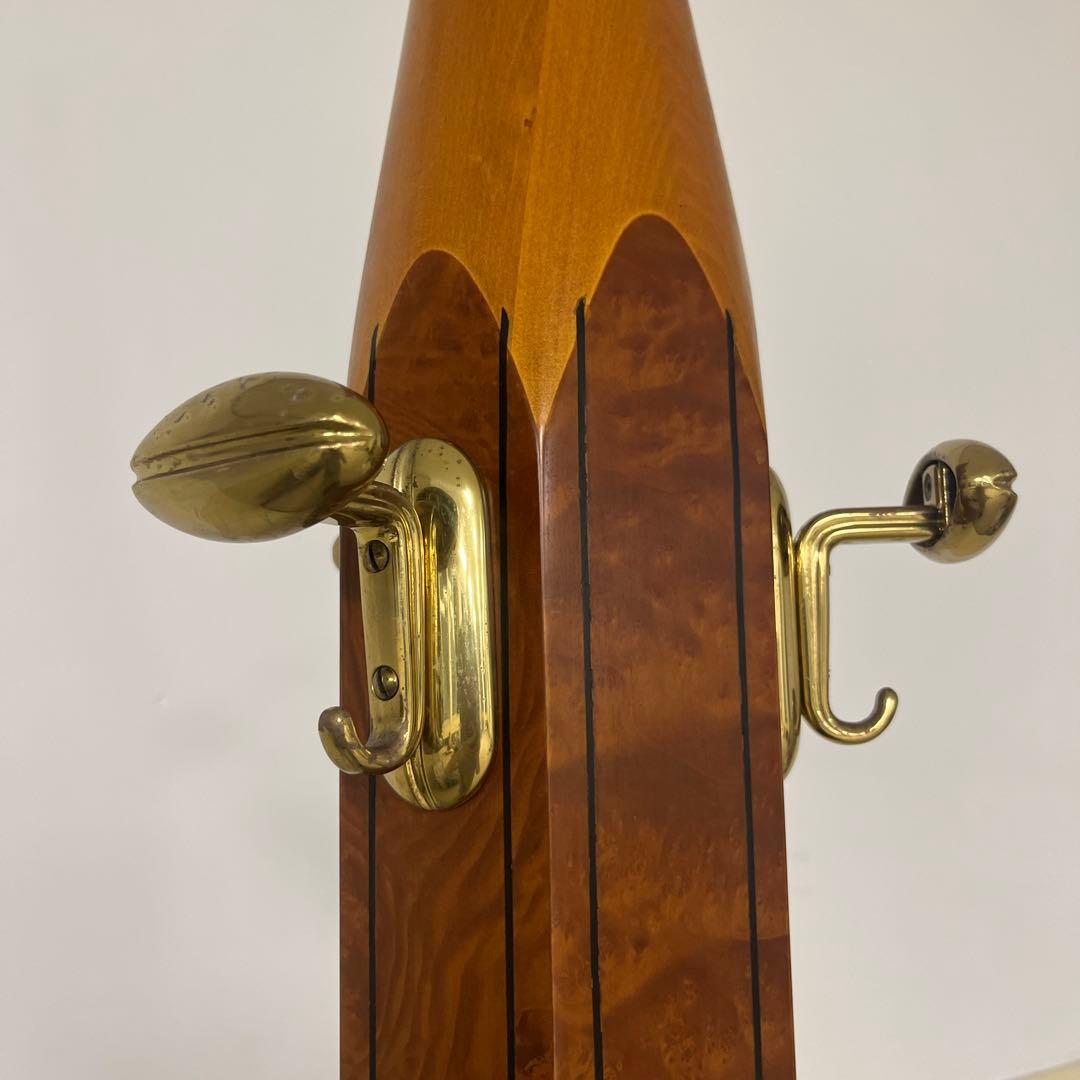 イタリア製鉛筆モチーフ￼木製大理石コートハンガーコート掛け