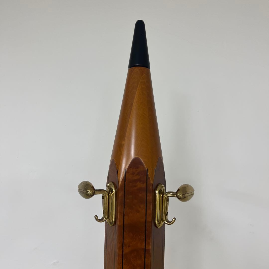 イタリア製鉛筆モチーフ￼木製大理石コートハンガーコート掛け