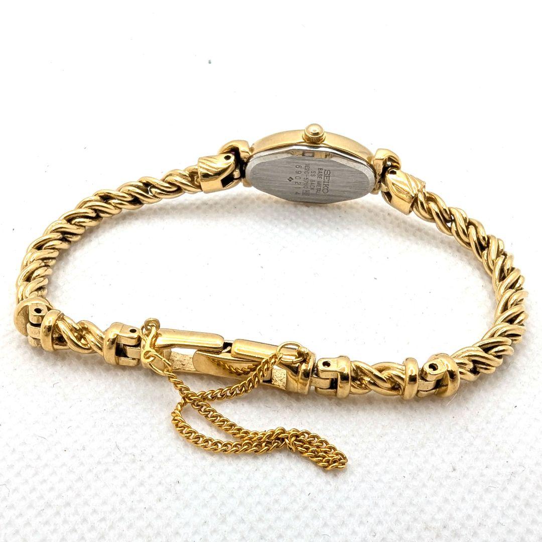 SEIKO ゴールド 色石 バングルウォッチ 腕時計 不動