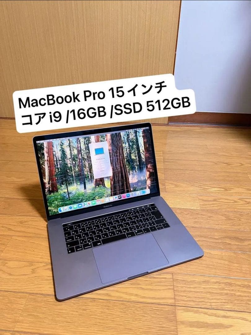 MacBook Pro 15インチ Core i9/16GB/SSD 512GB