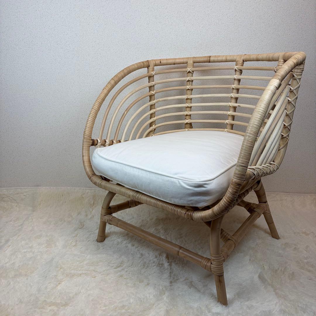 送料無料 IKEA BUSKBO ブスクボー ラタン パーソナルチェア 椅子 A