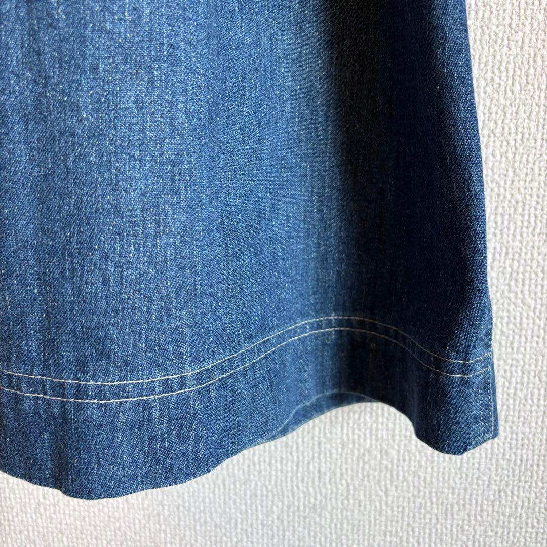 インゲボルグ INGEBORG デニム ジャンパースカート ノースリーブ リボン