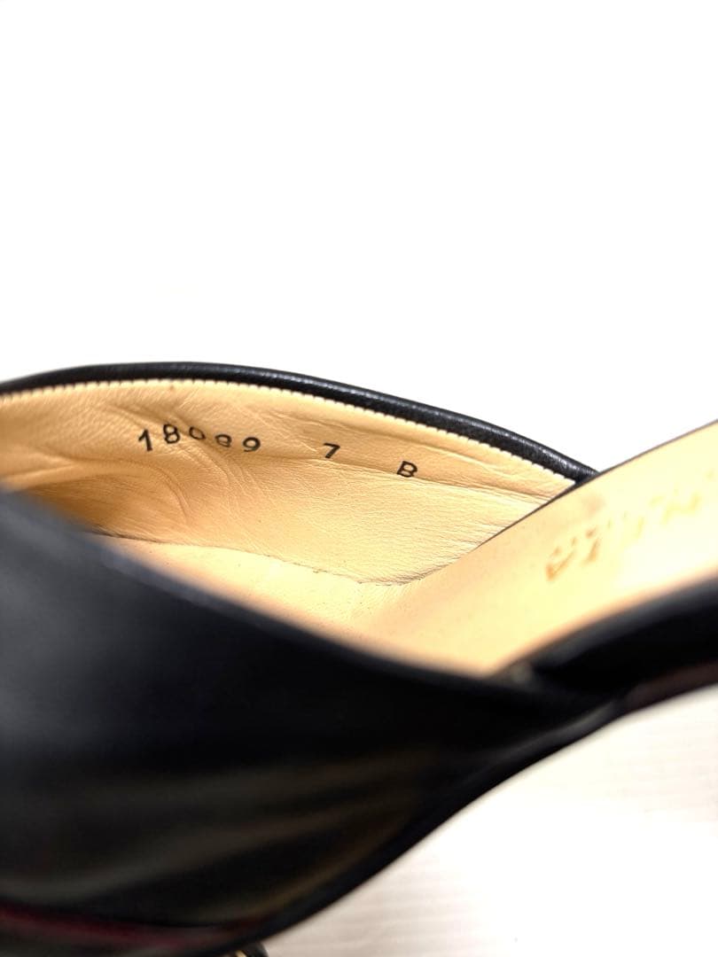 ボッテガヴェネタ　レザー　ブラック　ハイヒール　パンプス　24㎝