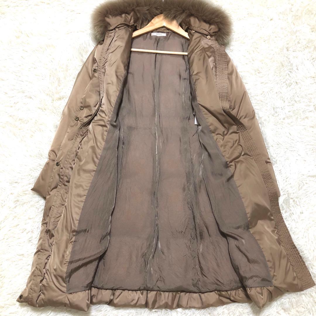 EPOCA エポカ　ファー付　ロングダウンコート　ベージュ 2ウェイ Mサイズ