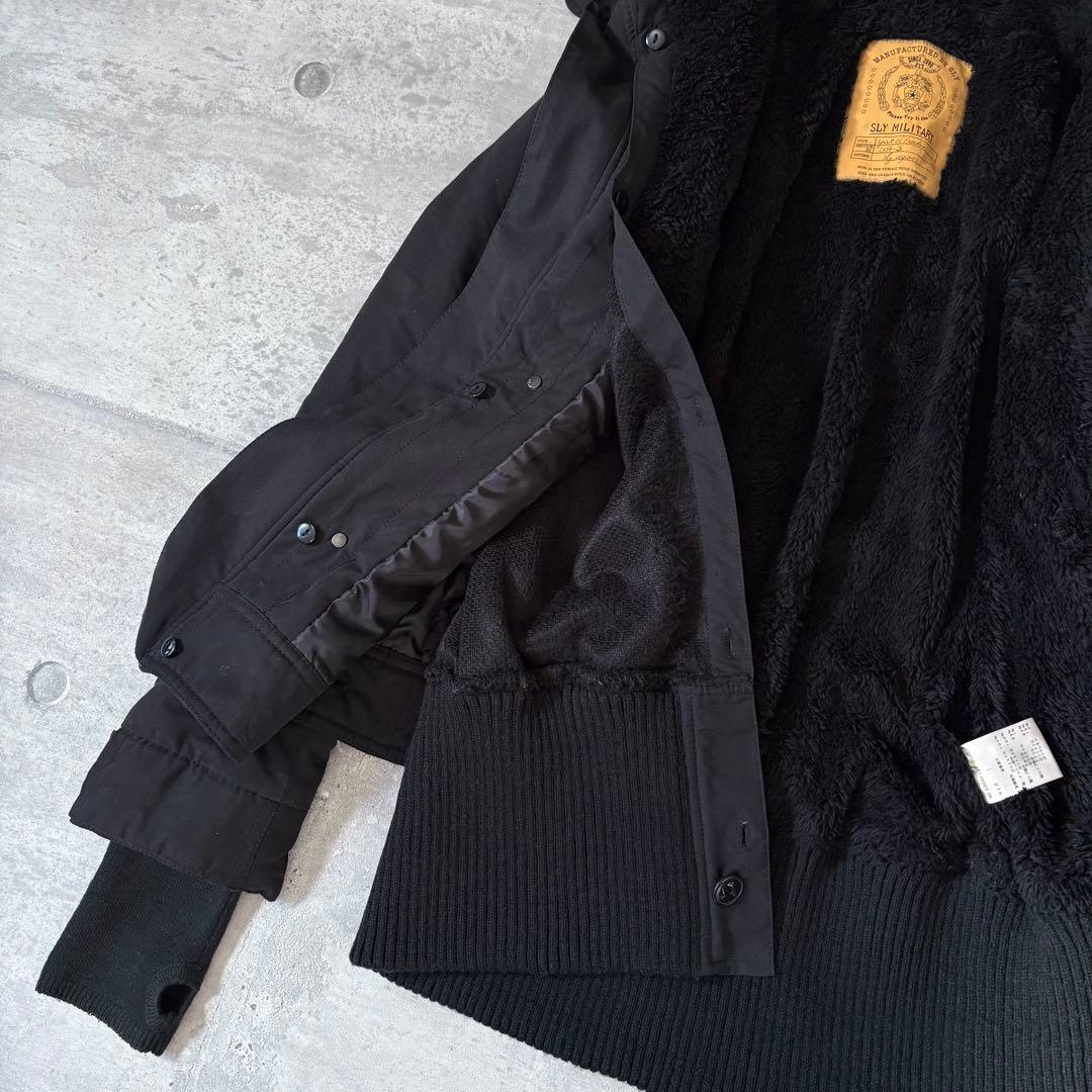 SLY 2way ファー付き バックルジャケット 平成ギャル ダークコア y2k
