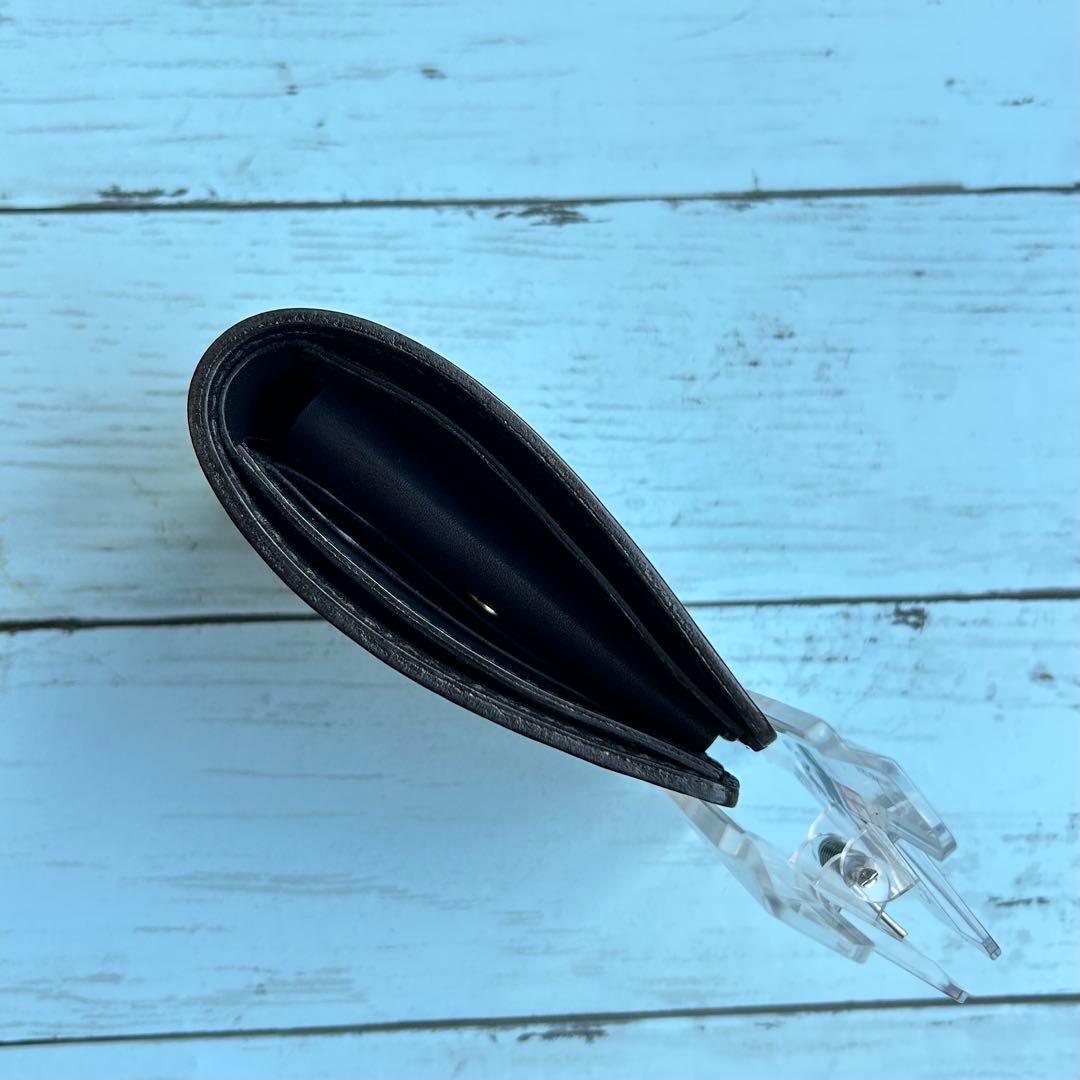 栃木レザー　二つ折り財布　コンパクトウォレット　本革　牛革　ハンドメイド