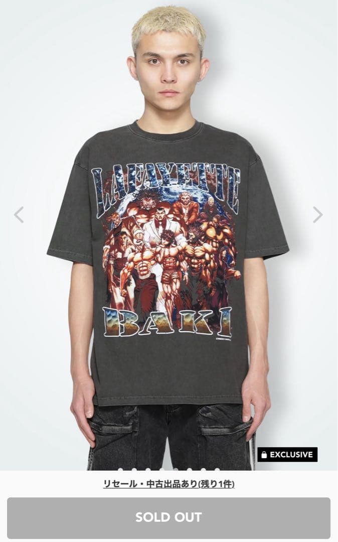 グラップラー刃牙 x LAFAYETTE コラボTシャツ ブラック