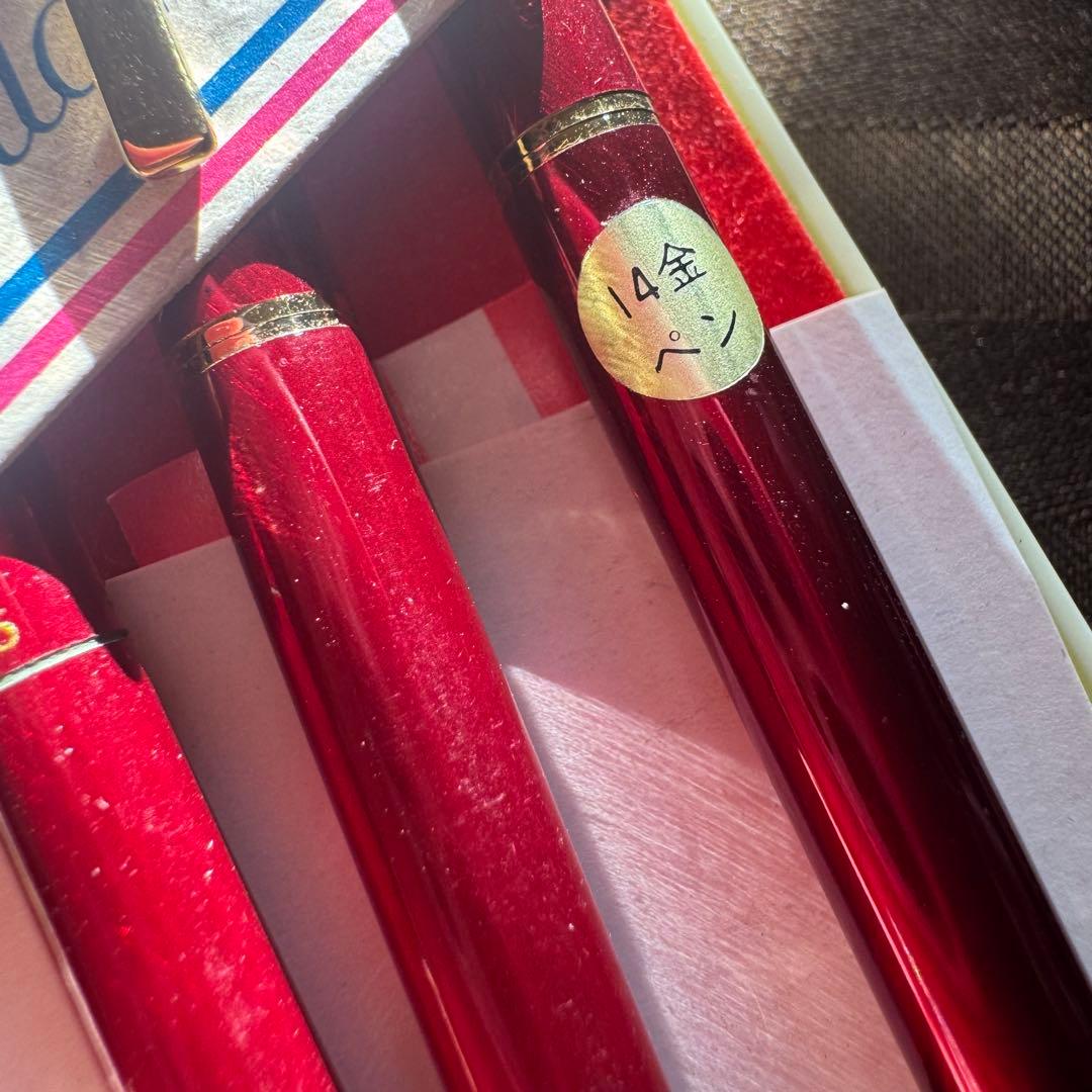 14k 金ペン　SAILOR セーラー万年筆 シャレーナ 3本セット