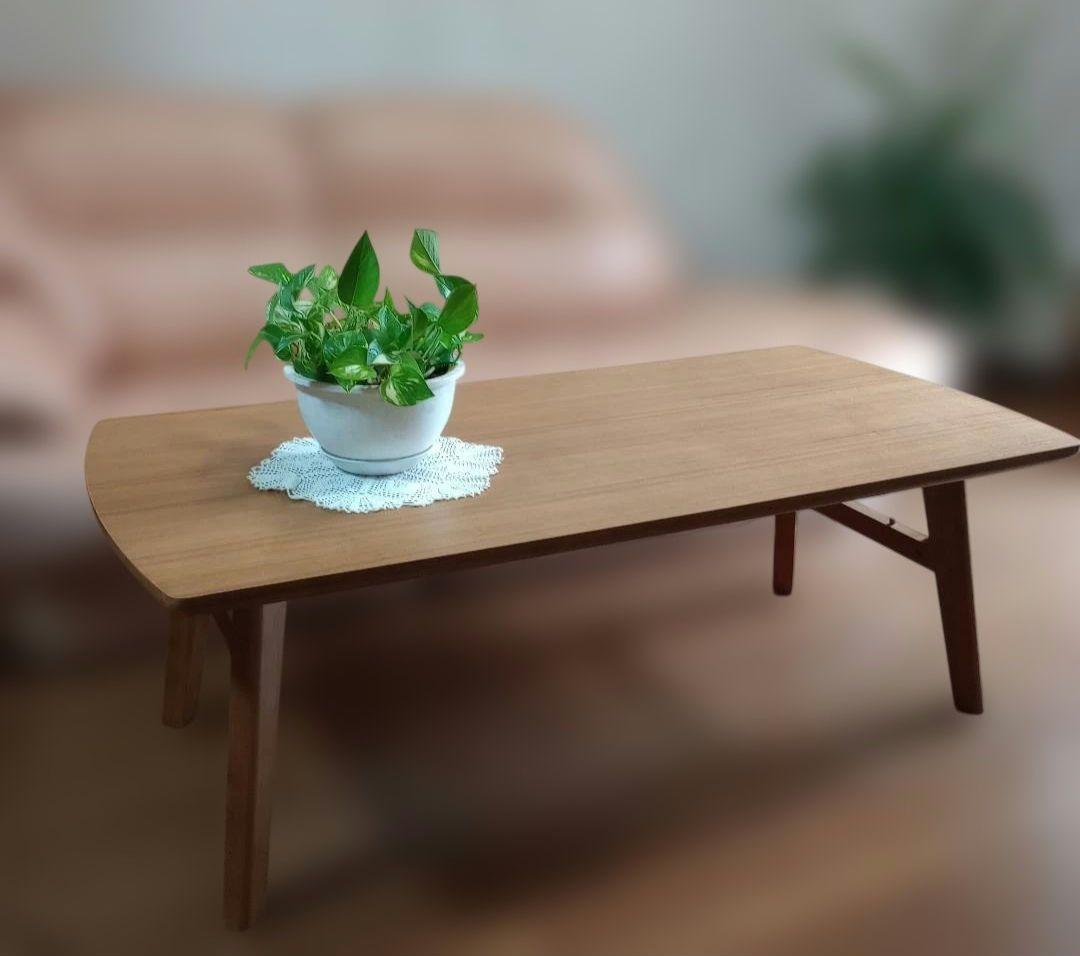 【ローテーブル】文机 天然木センターテーブル コーヒーテーブル リビングテーブル