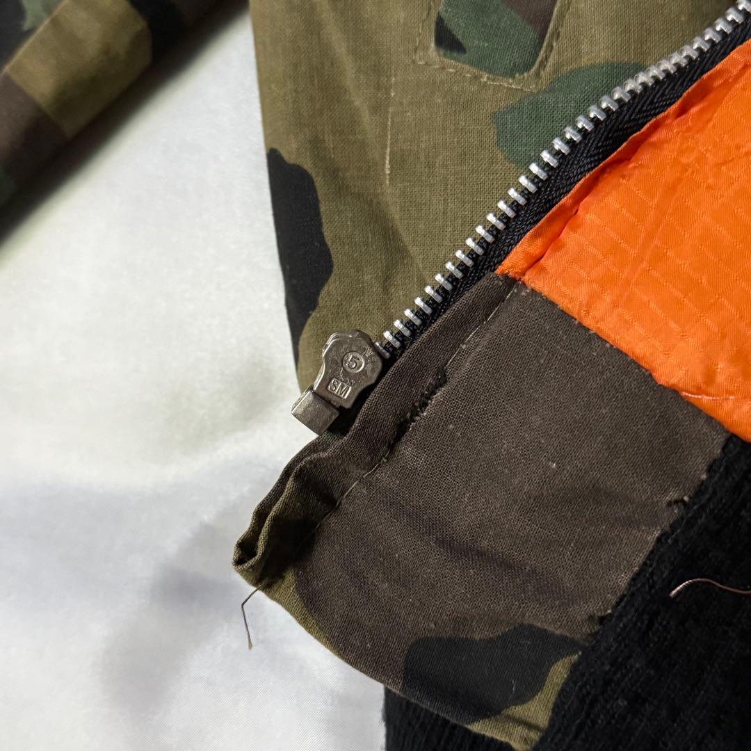 希少 80s vintage USA製 カモ柄 MA-1 ブルゾン 短丈