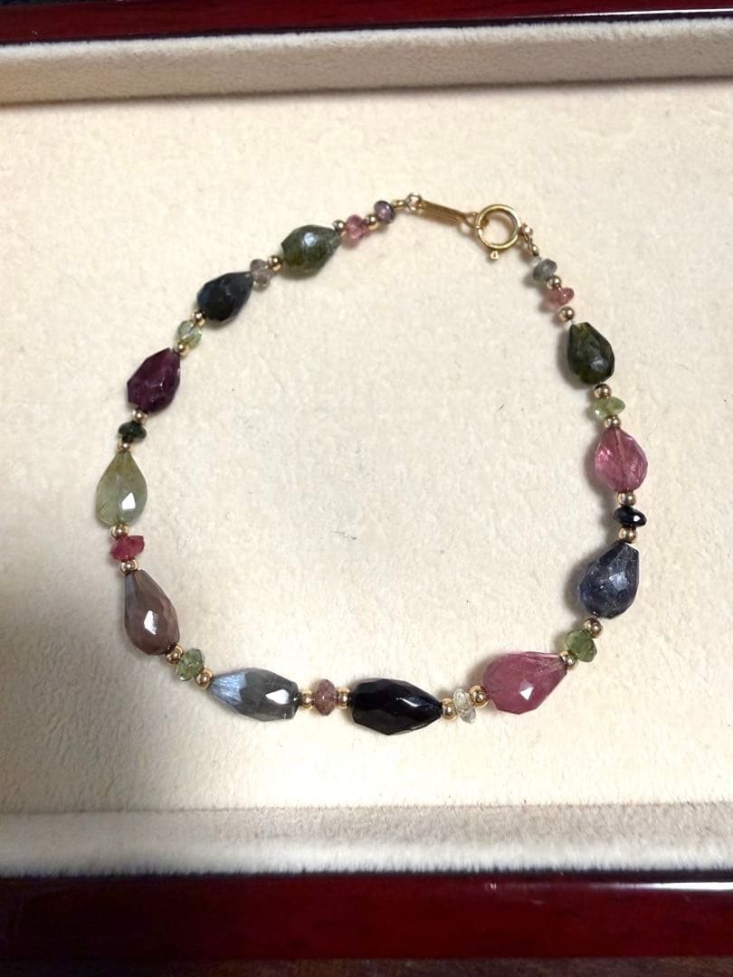 k18 トルマリン k18ボール　ブレスレット