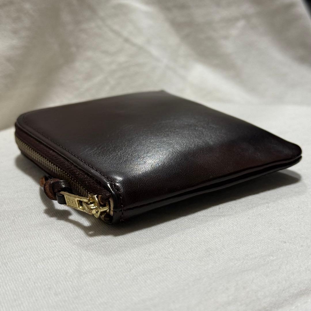 【TM】ポーター　L字ファスナー財布　ダークブラウン レザー ケース