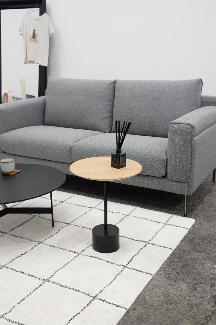 天然 木製 サイドテーブル 丸 おしゃれ 上品 北欧 HIT-231 N01