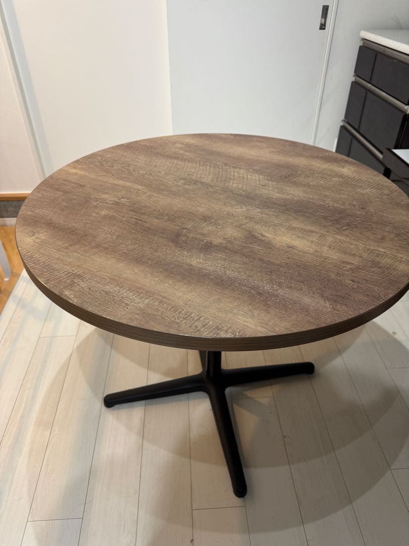丸型 ダイニングテーブル 木目調 北欧風 4人用