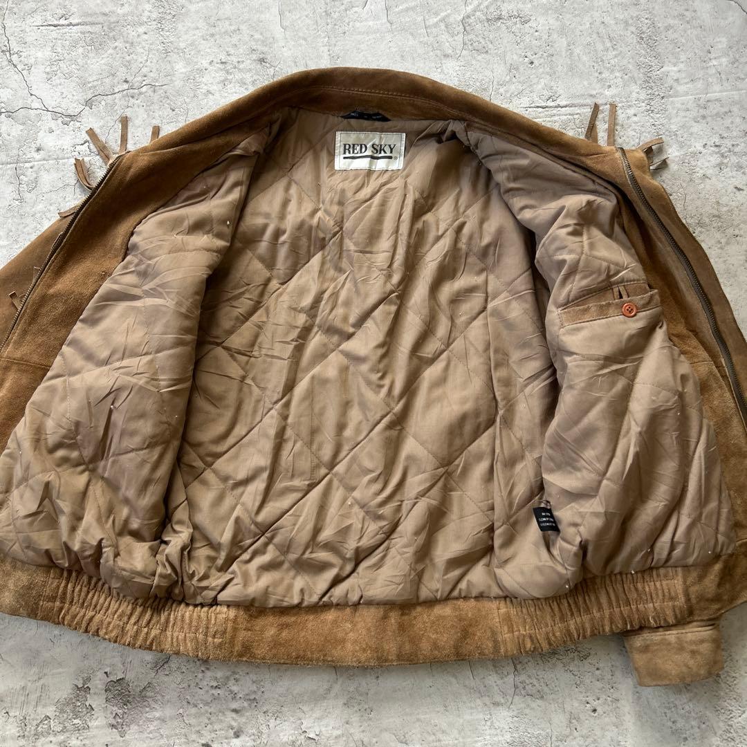 Vintage RED SKY スエードジャケット フリンジジャケット M
