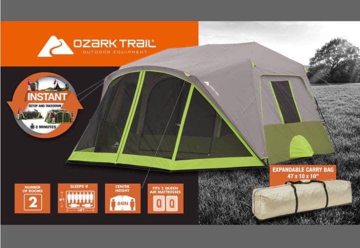 新品未使用　大人気　オザークトレイル　ワンタッチ　テント　9人用