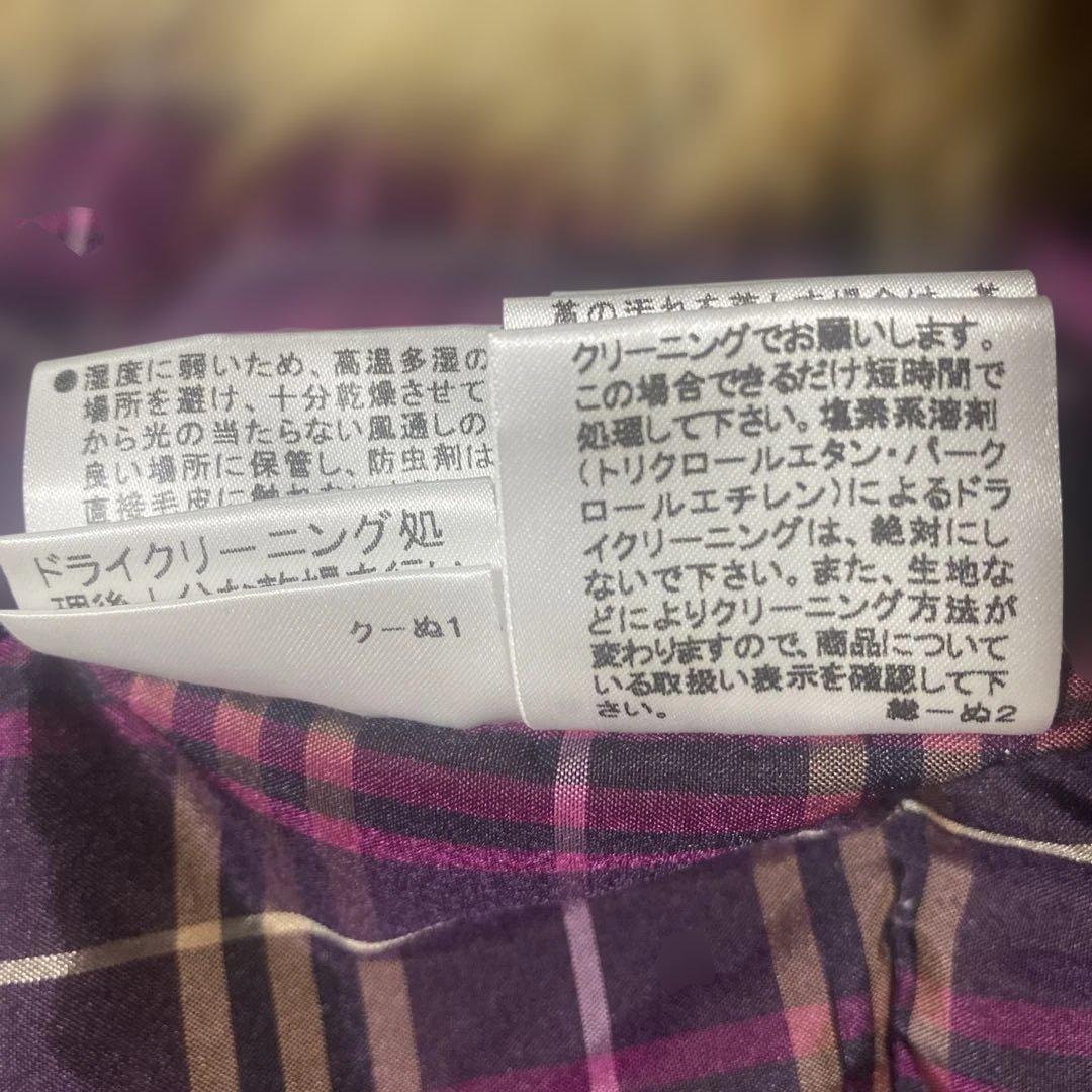 バーバリー　Burberry ダウン　ベスト　ファー　ピンク　ノバチェック