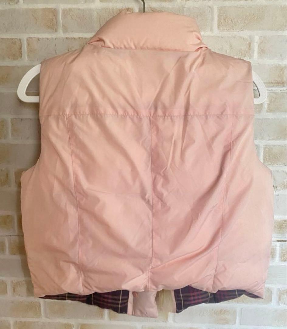 バーバリー　Burberry ダウン　ベスト　ファー　ピンク　ノバチェック