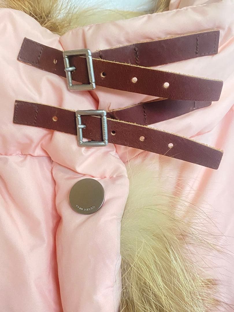 バーバリー　Burberry ダウン　ベスト　ファー　ピンク　ノバチェック