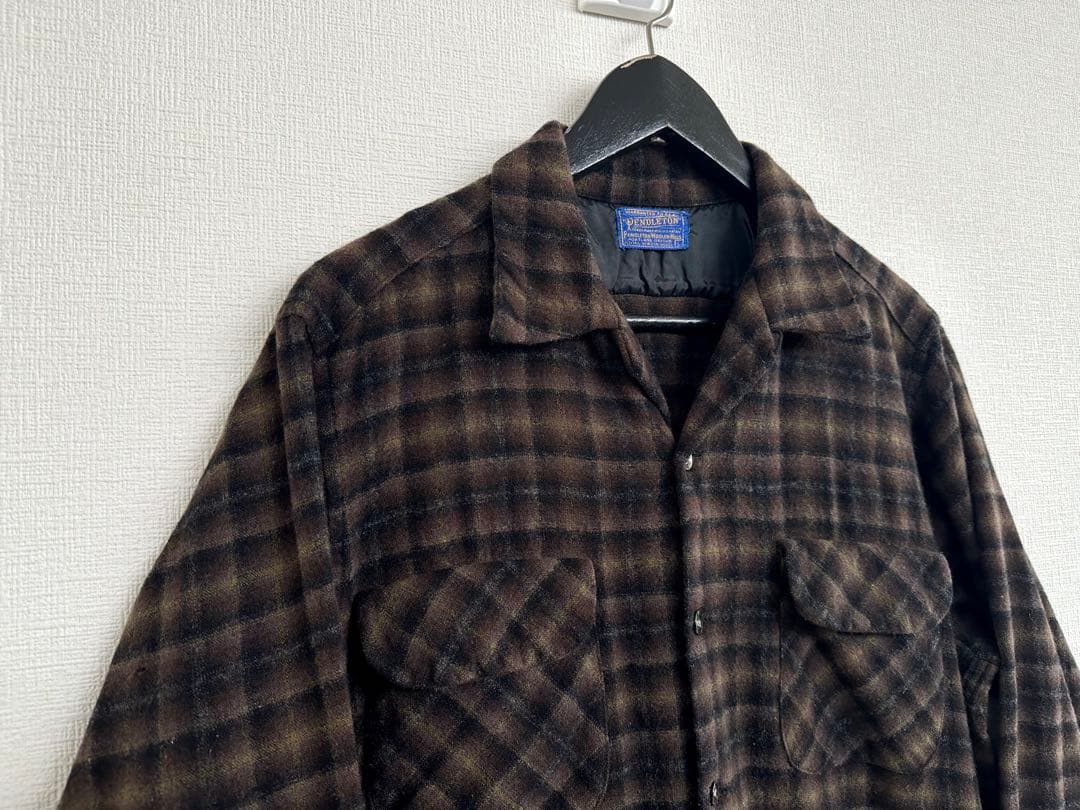 超スペシャル 60s ペンドルトン オンブレ チェック シャツ L ブラウン