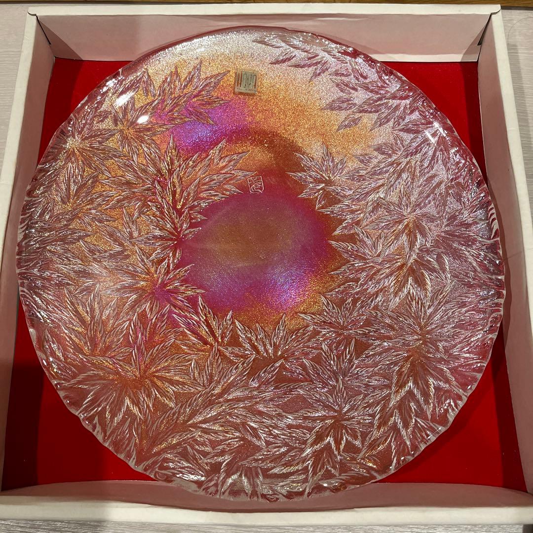 大皿　ガラス皿　クリスタルガラス皿