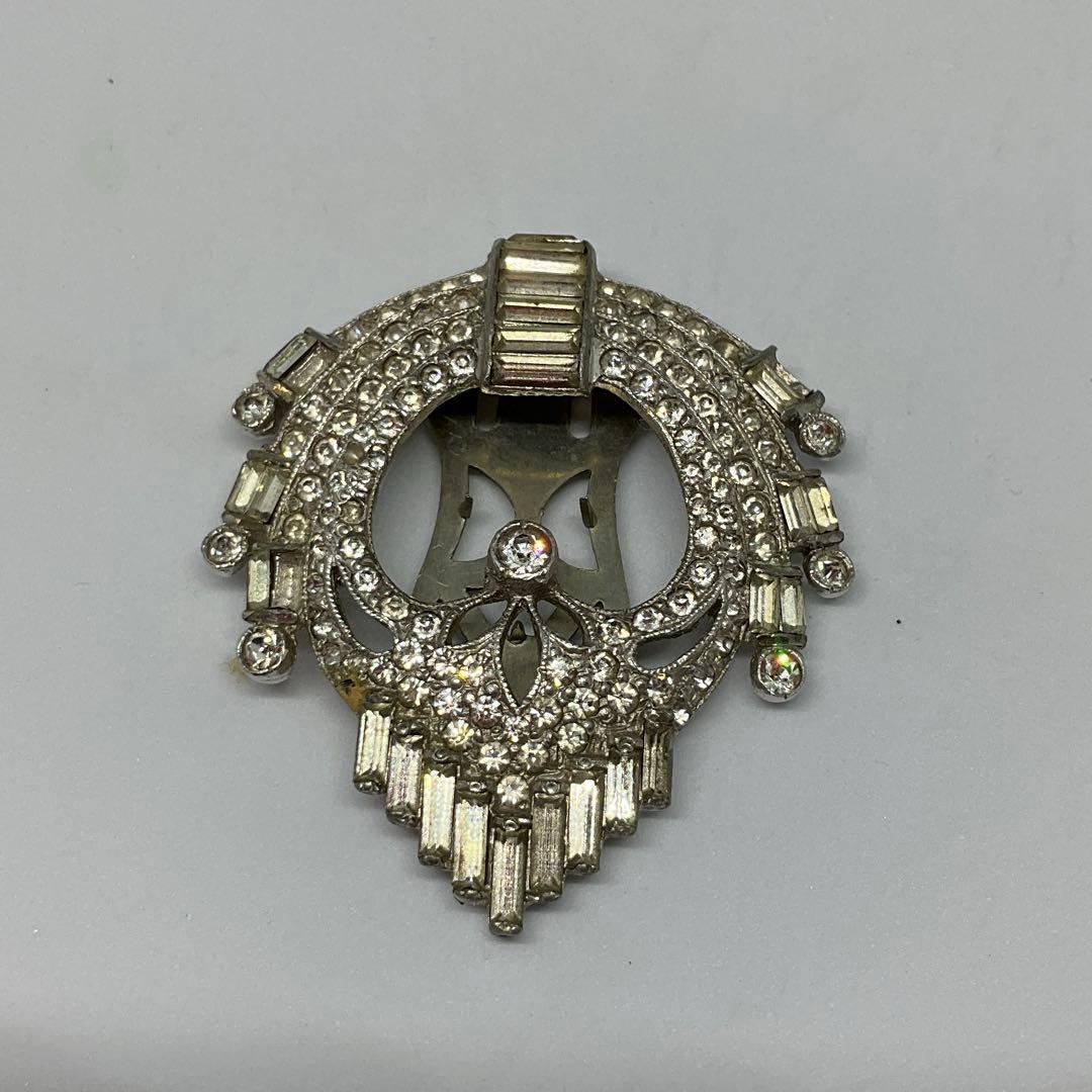 ビンテージ、ドーム型スカーフクリップ