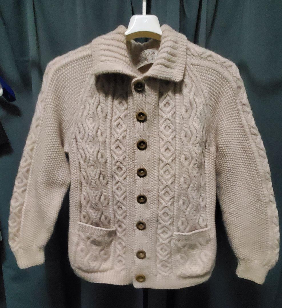 インバーアラン 3A 襟付きフルボタンカーディガン スコットランド製