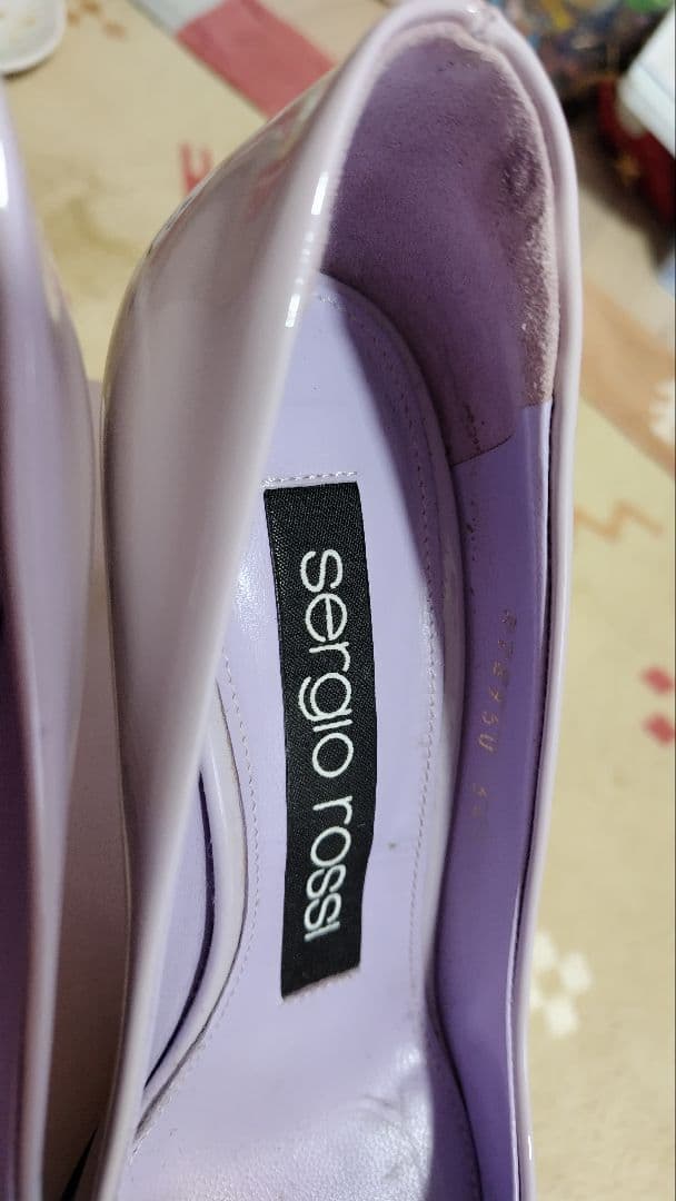 sergio rossi ラベンダーポインテッドトゥハイヒール