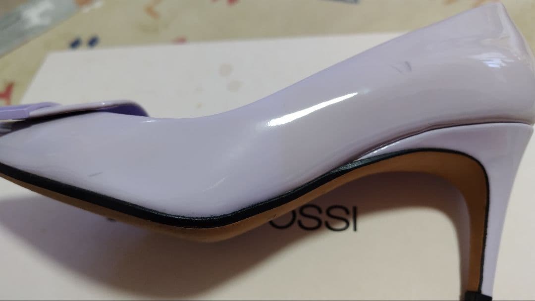 sergio rossi ラベンダーポインテッドトゥハイヒール