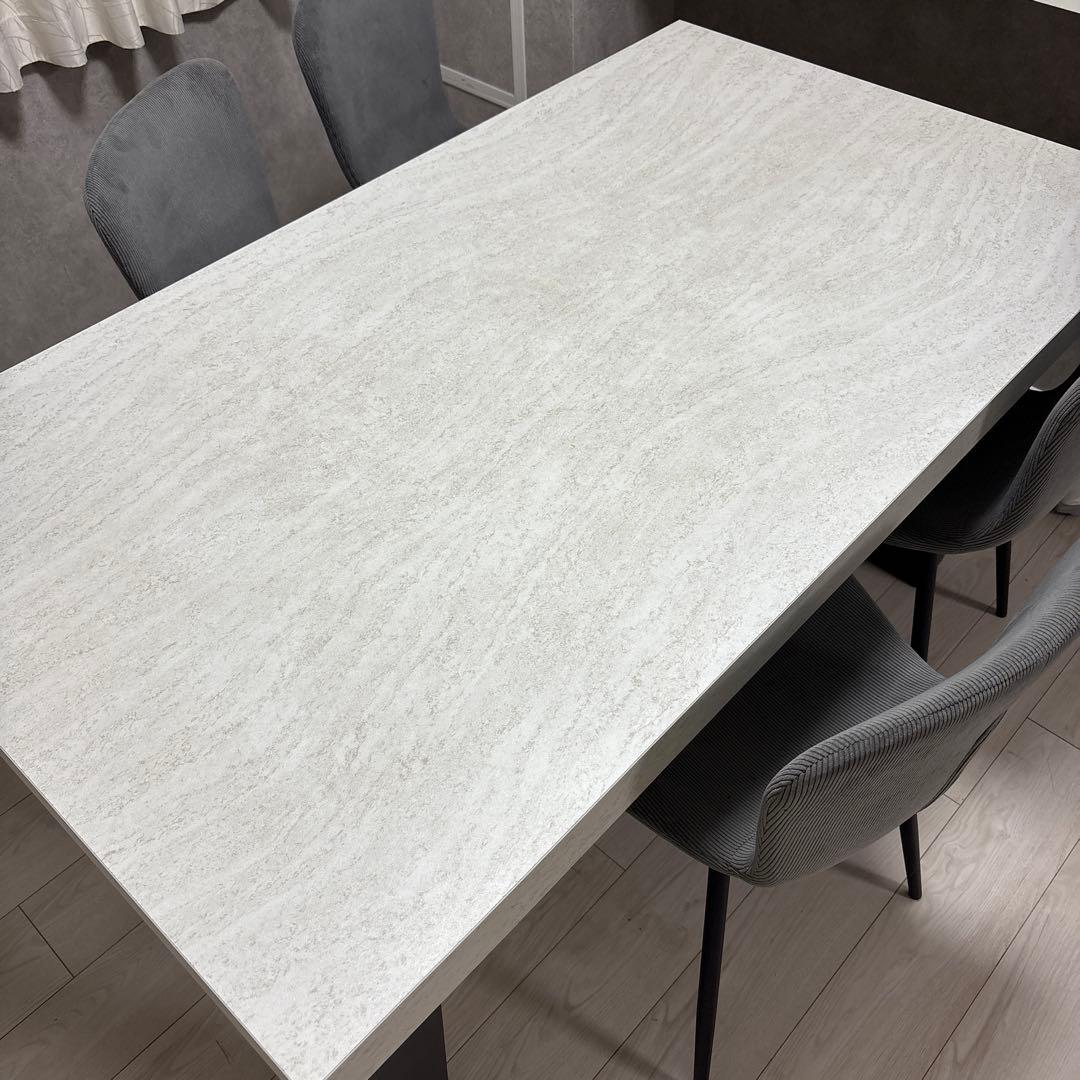ダイニングテーブル テーブル 単品 140cm アイアンレッグ 鉄脚 ホワイト