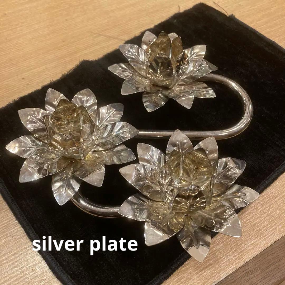 アンティーク　シルバープレート　キャンドルスタンド