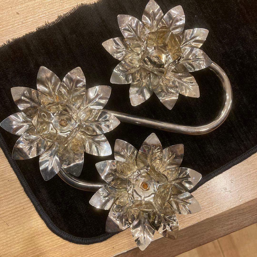 アンティーク　シルバープレート　キャンドルスタンド