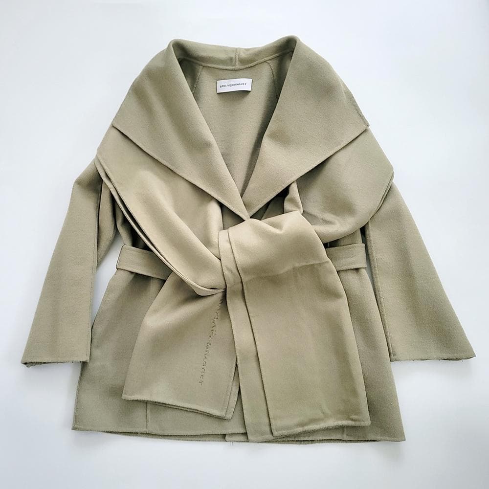 アドルフォドミンゲス☆メリノウールガウンコート ストール付き MだけどL相当