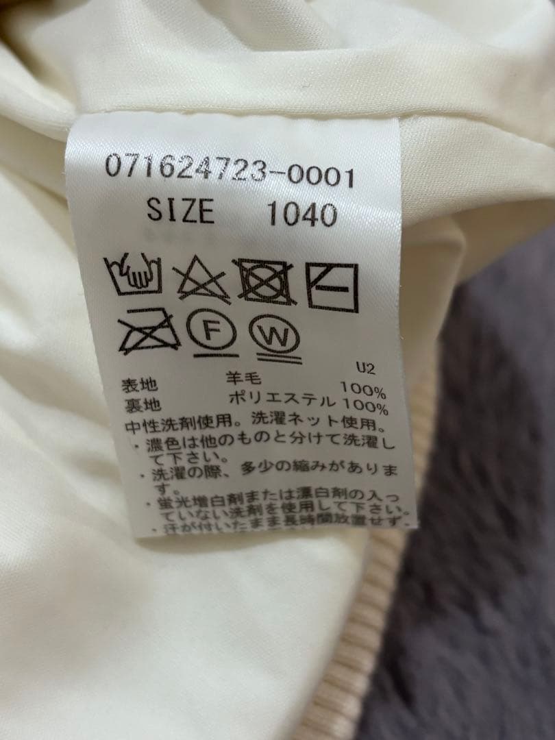 【美品】ZOY ゾーイ　ゴルフウェア　長袖ニット　羊毛100％　サイズ40 白