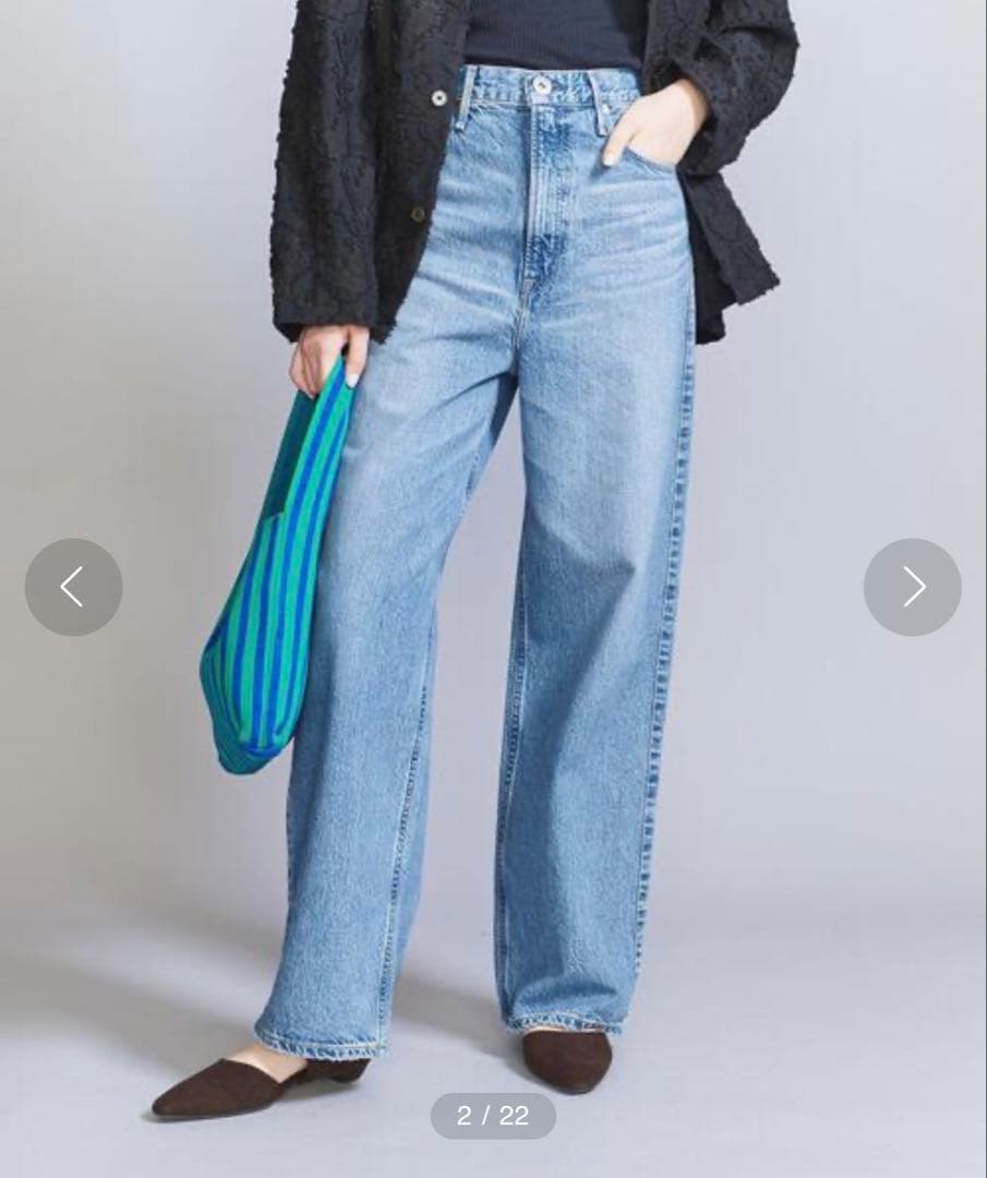 アッパーハイツ　ザニース　ワイドストレートデニム　　24サイズ　THENIECE