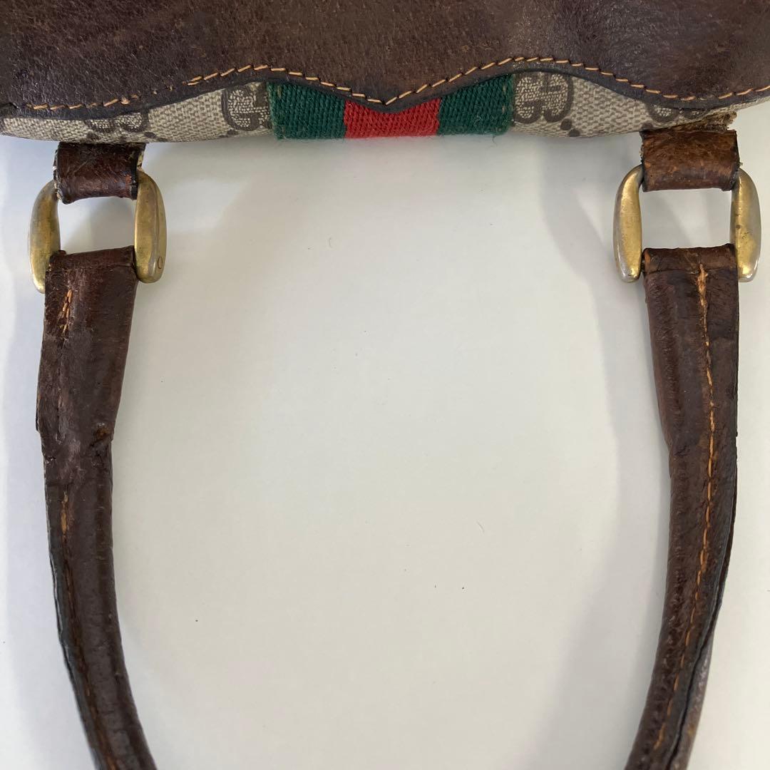 GUCCI　オールドグッチ　ミニボストンバッグ　シェリーライン　PVC　1906