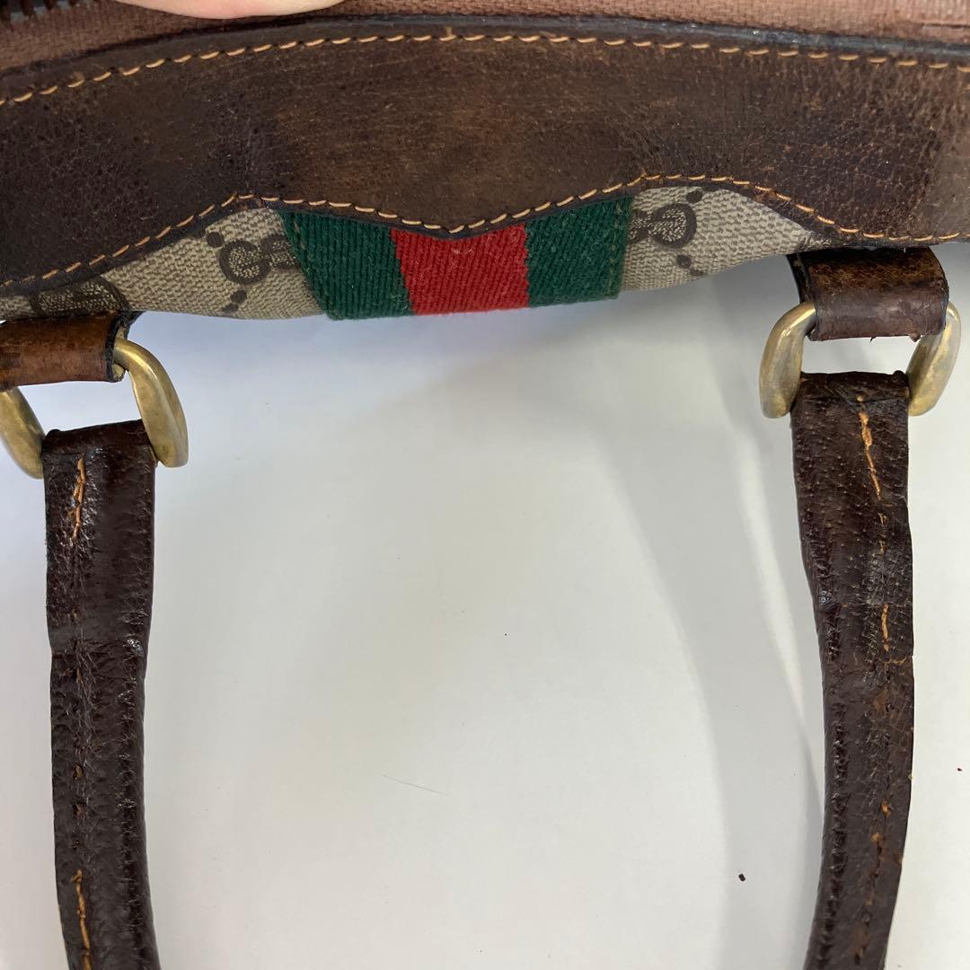 GUCCI　オールドグッチ　ミニボストンバッグ　シェリーライン　PVC　1906