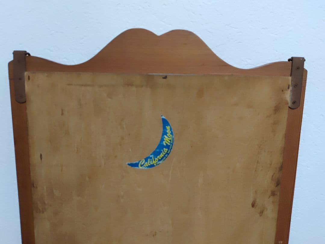 ヴィンテージ ウッドドア ミラー 両開き扉式 壁掛け 鏡 姿見 ルーパー