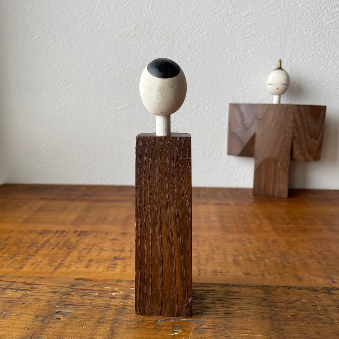 希少　古物　欅木製　立て雛　芸術　古道具　伝統文化　民藝