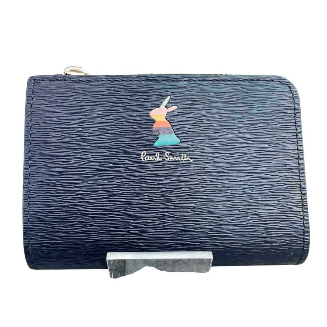 【極美品】ポールスミス　レザー　ケース　キーケース　財布　黒　ラビット